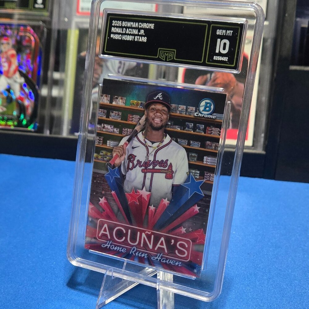 2025 Bowman Chrome Hobby Stars #HS-10 Ronald Acuna Jr. (GMA 10)